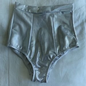 Silver Metallic hot shorts